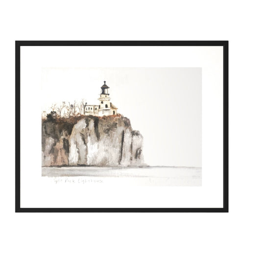 Split Rock Lighthouse, 5x7 Framed & Matted Print