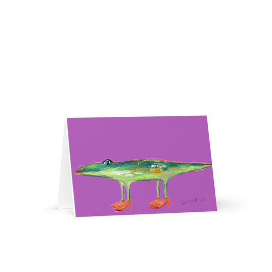 4x6 Greeting card, Alligator